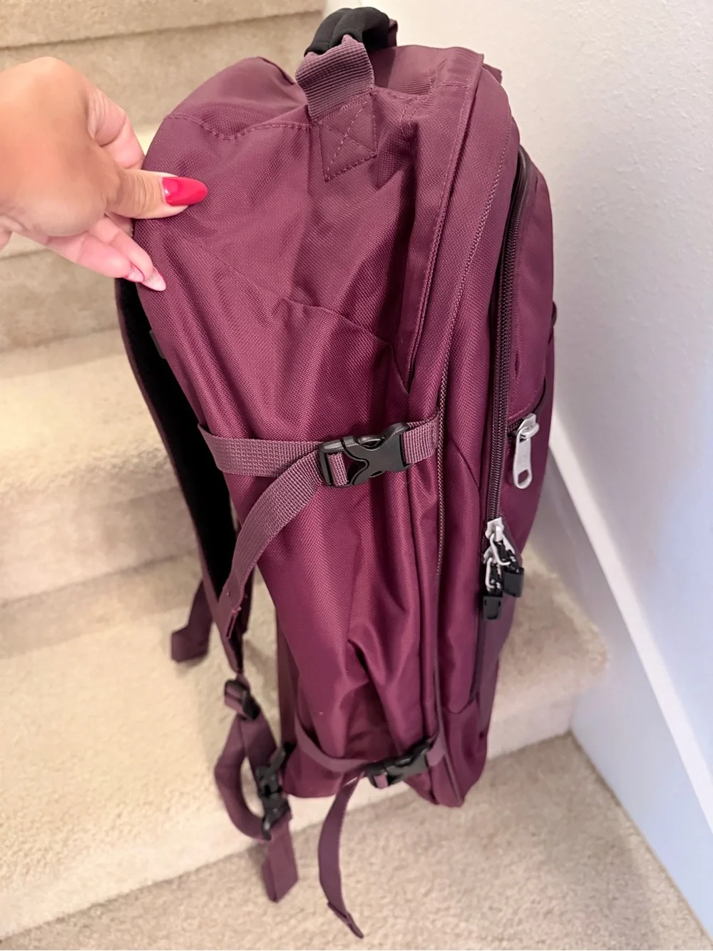 Burgundy Travel EBAGS Backpack for Men - Spacious Everyday Carry